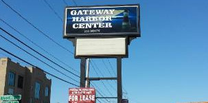The Gateway Harbor Center marquee